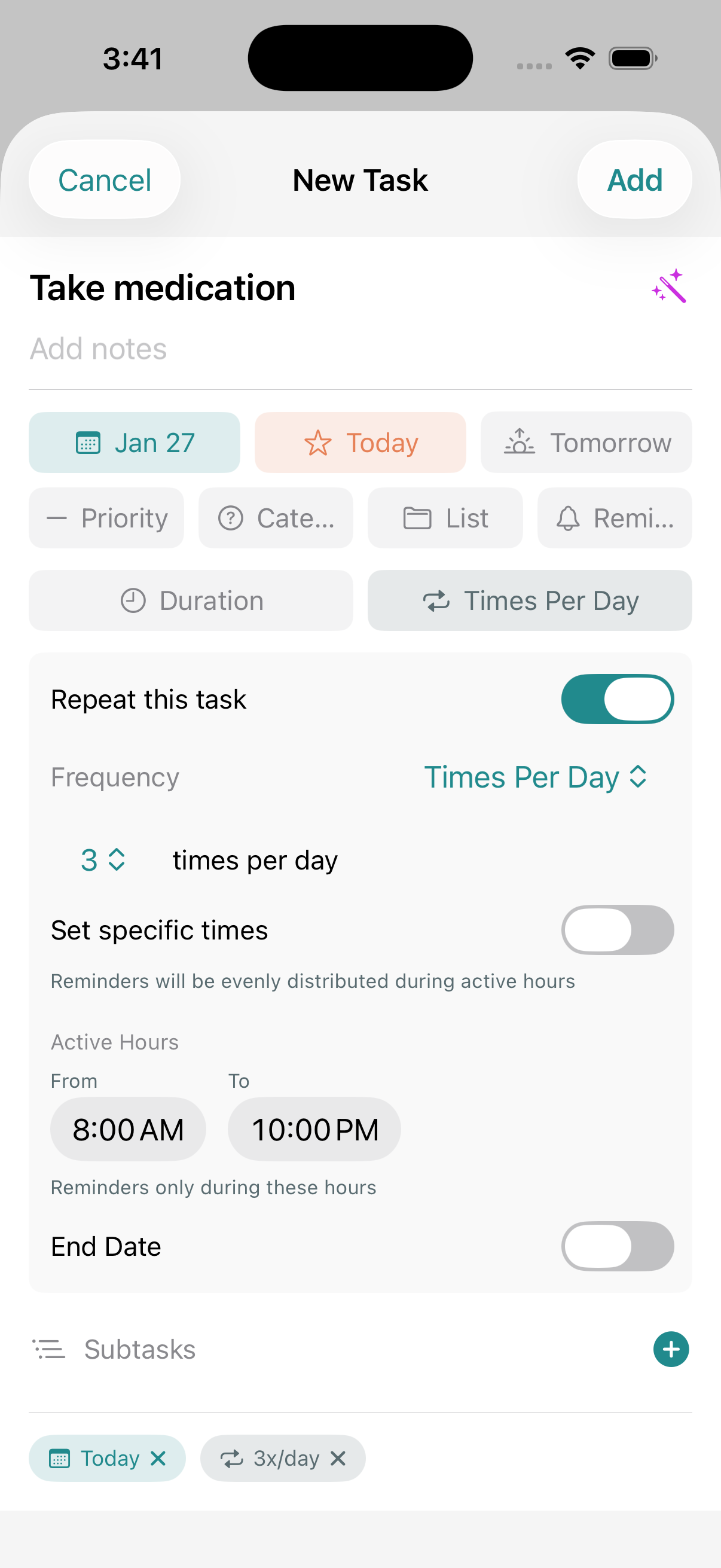 Intraday Recurring Options